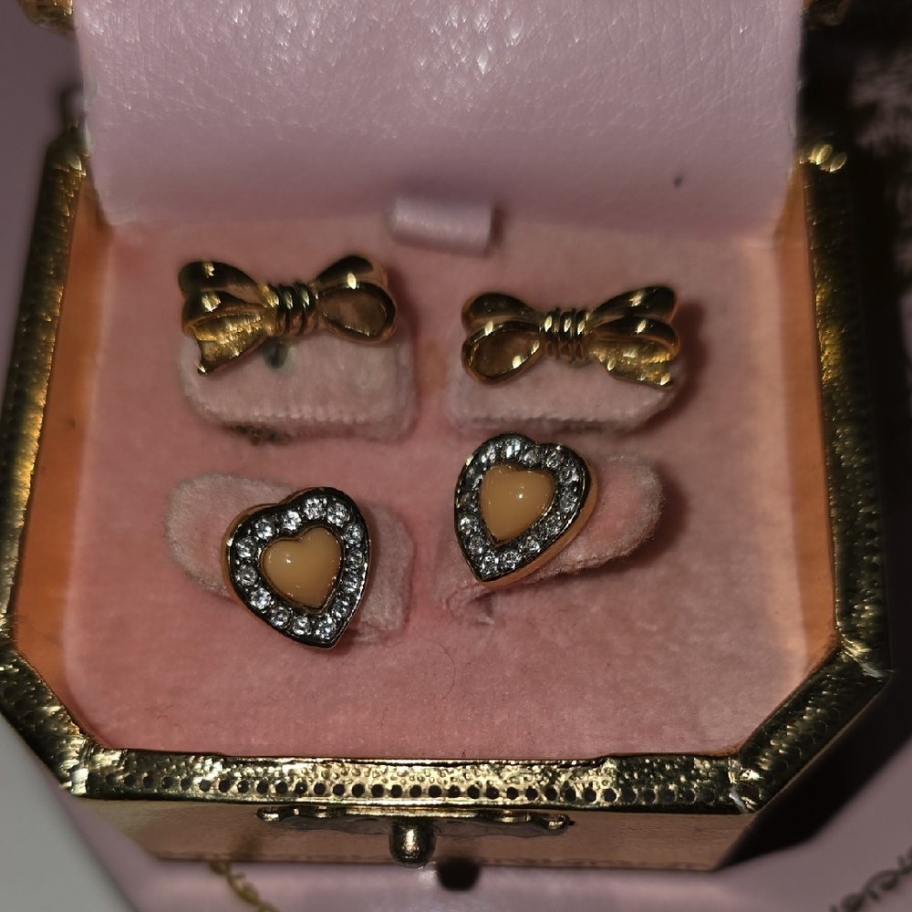 Juicy Couture Gold and Pink Earrings